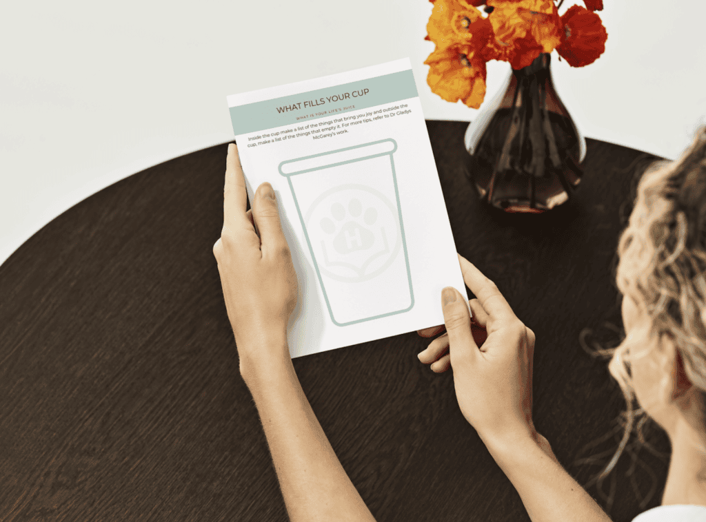 Self-Care for Professional Groomers - The Emotional Cup Template